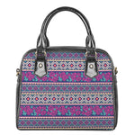 Native Tribal Ethnic Rose Pattern Print Shoulder Handbag