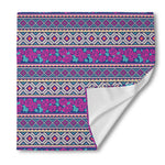 Native Tribal Ethnic Rose Pattern Print Silk Bandana