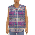 Native Tribal Ethnic Rose Pattern Print Sleeveless Baseball Jersey
