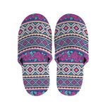 Native Tribal Ethnic Rose Pattern Print Slippers
