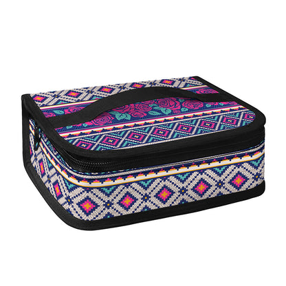 Native Tribal Ethnic Rose Pattern Print Small Lunch Bag