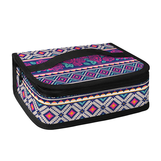 Native Tribal Ethnic Rose Pattern Print Small Lunch Bag