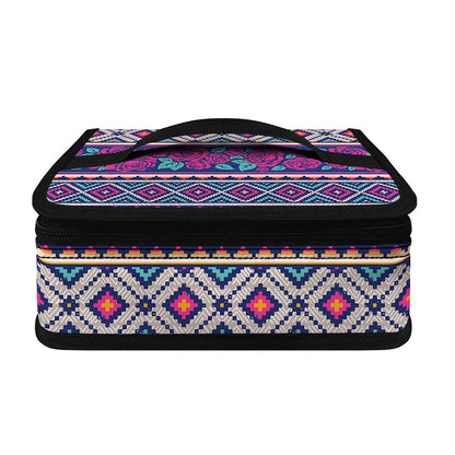 Native Tribal Ethnic Rose Pattern Print Small Lunch Bag