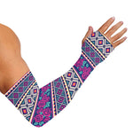 Native Tribal Ethnic Rose Pattern Print Sun Protection Arm Sleeves