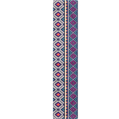 Native Tribal Ethnic Rose Pattern Print Table Runner
