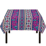 Native Tribal Ethnic Rose Pattern Print Tablecloth