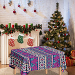 Native Tribal Ethnic Rose Pattern Print Tablecloth