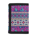 Native Tribal Ethnic Rose Pattern Print Trifold Wallet