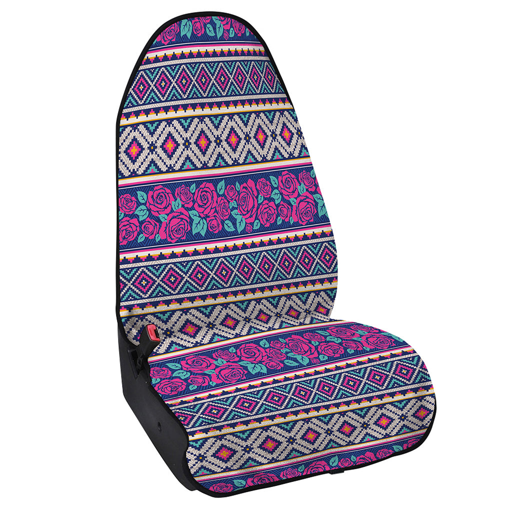 Native Tribal Ethnic Rose Pattern Print Waterproof Car Seat Cover