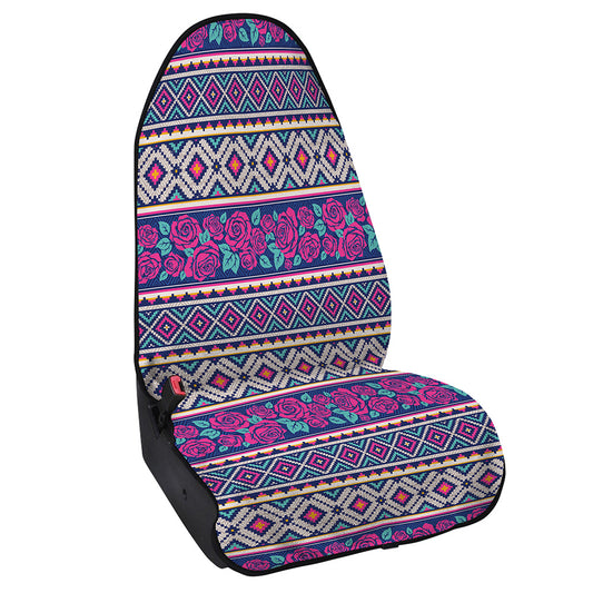 Native Tribal Ethnic Rose Pattern Print Waterproof Car Seat Cover