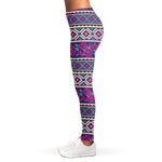 Native Tribal Ethnic Rose Pattern Print Women's Leggings