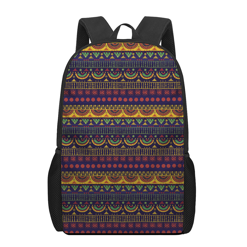 Native Tribal Indian Pattern Print 17 Inch Backpack
