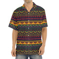 Native Tribal Indian Pattern Print Aloha Shirt