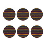 Native Tribal Indian Pattern Print Coaster Set