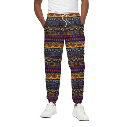 Native Tribal Indian Pattern Print Cotton Pants