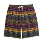 Native Tribal Indian Pattern Print Cotton Shorts
