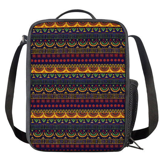 Native Tribal Indian Pattern Print Crossbody Lunch Bag