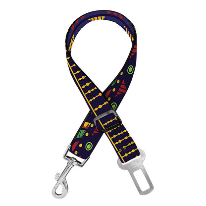 Native Tribal Indian Pattern Print Dog Seat Belt