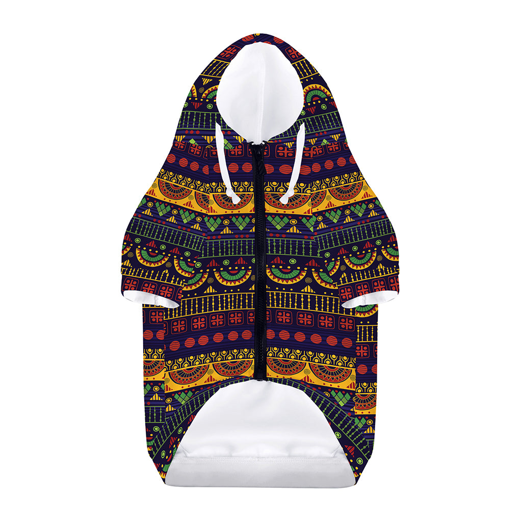 Native Tribal Indian Pattern Print Dog Zip Up Hoodie