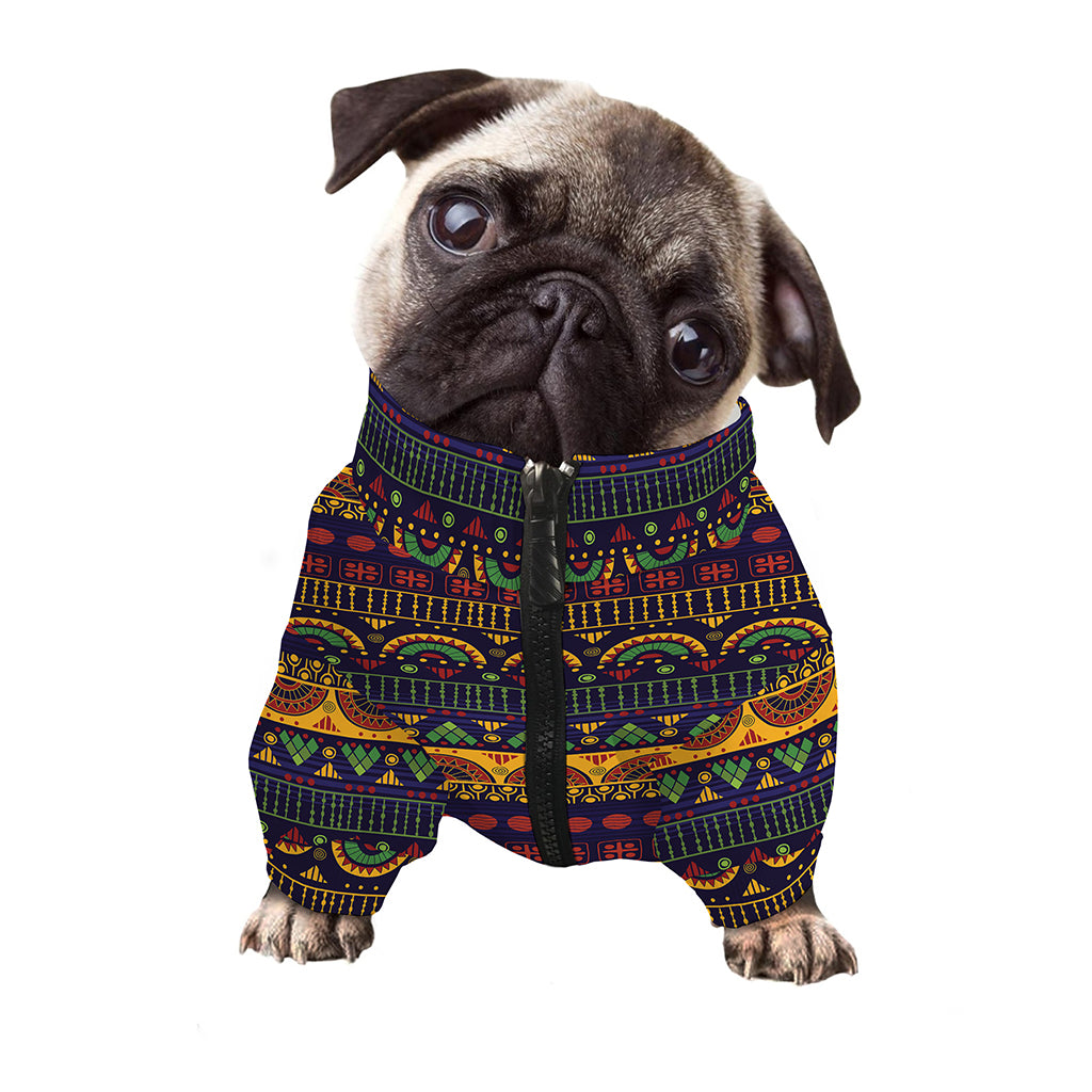 Native Tribal Indian Pattern Print Dog Zip Up Jacket