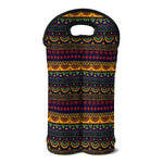Native Tribal Indian Pattern Print Double Neoprene Wine Tote