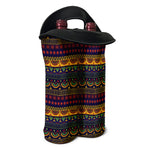 Native Tribal Indian Pattern Print Double Neoprene Wine Tote