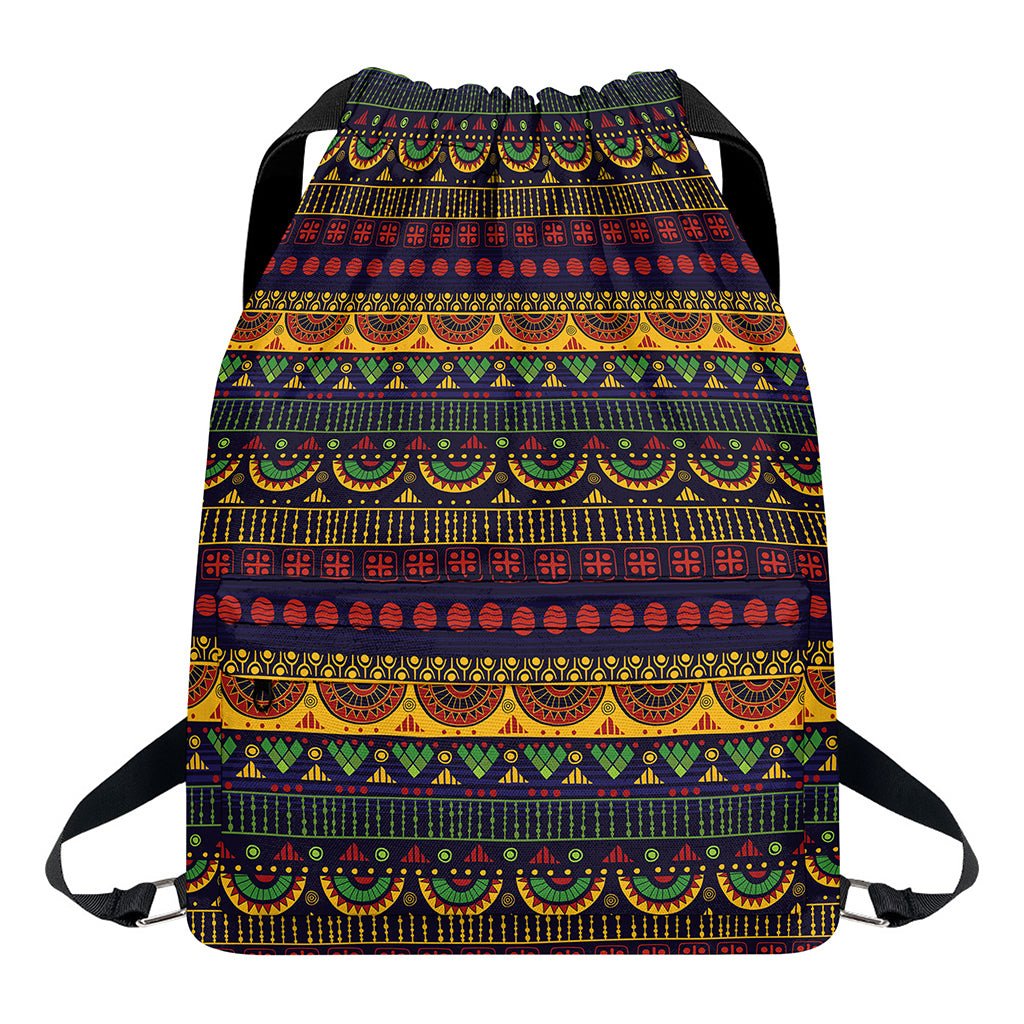 Native Tribal Indian Pattern Print Drawstring Backpack