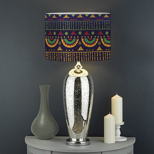 Native Tribal Indian Pattern Print Drum Lamp Shade