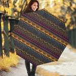 Native Tribal Indian Pattern Print Foldable Umbrella