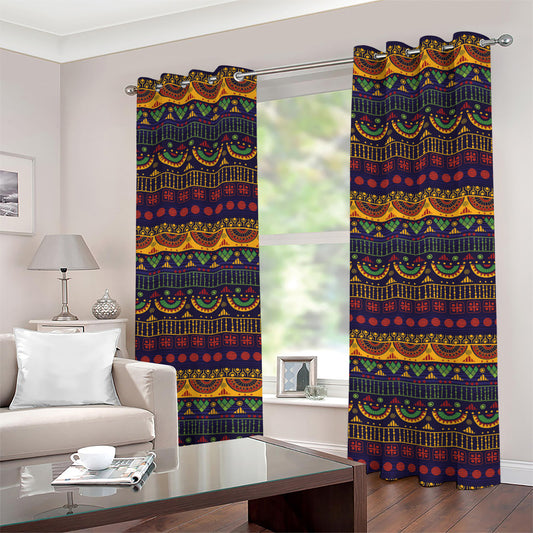 Native Tribal Indian Pattern Print Grommet Curtains