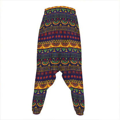 Native Tribal Indian Pattern Print Hammer Pants