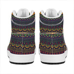 Native Tribal Indian Pattern Print High Top Leather Sneakers