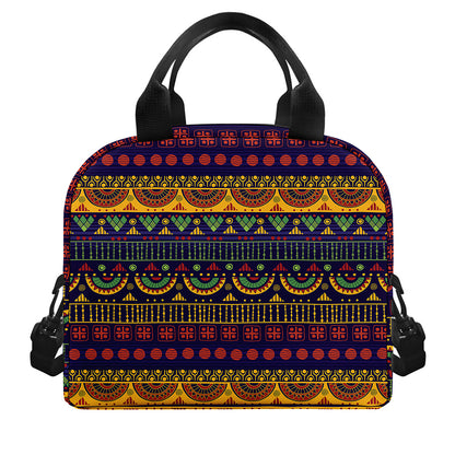 Native Tribal Indian Pattern Print Insulated Lunch Bag