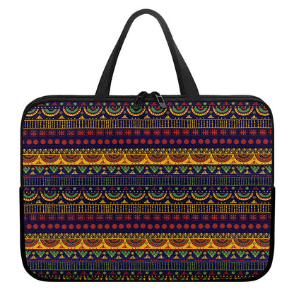 Native Tribal Indian Pattern Print Laptop Sleeve With Handle