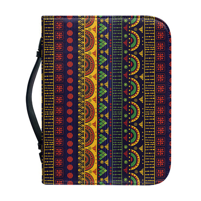 Native Tribal Indian Pattern Print Leather Bible Cover