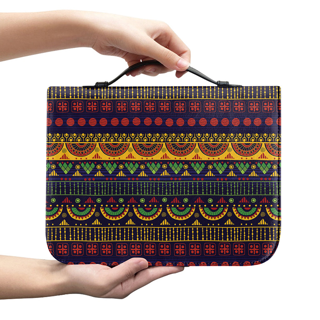 Native Tribal Indian Pattern Print Leather Bible Cover