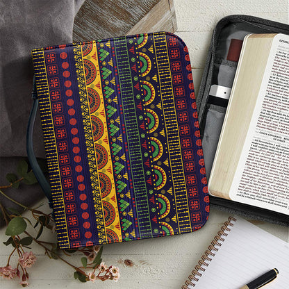Native Tribal Indian Pattern Print Leather Bible Cover