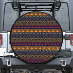 Native Tribal Indian Pattern Print Leather Spare Tire Cover