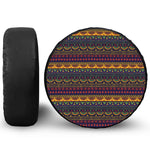 Native Tribal Indian Pattern Print Leather Spare Tire Cover