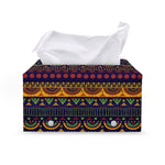 Native Tribal Indian Pattern Print Leather Tissue Box Cover
