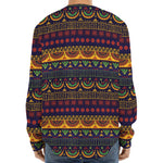 Native Tribal Indian Pattern Print Long Sleeve Baseball Jersey