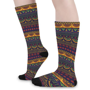 Native Tribal Indian Pattern Print Long Socks