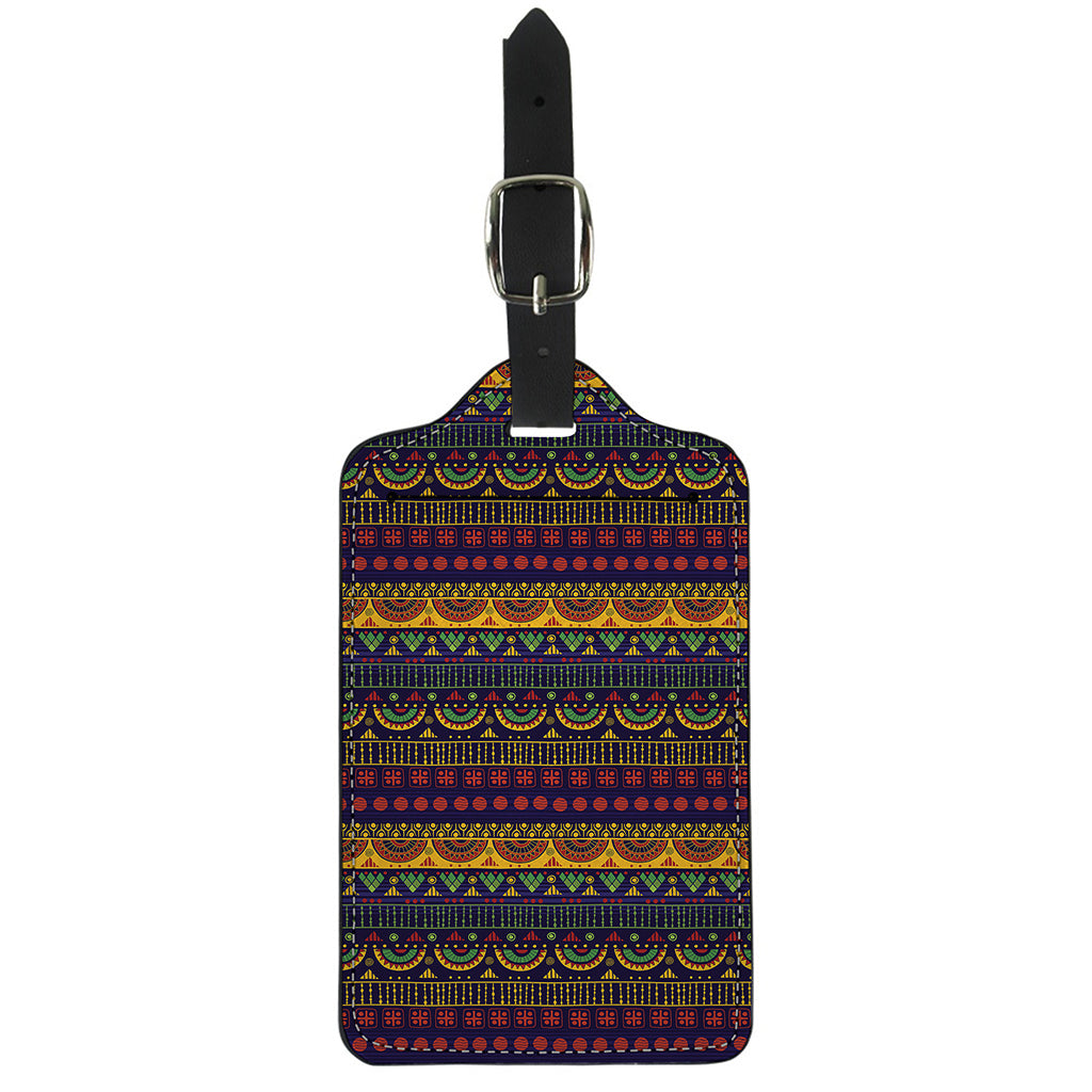 Native Tribal Indian Pattern Print Luggage Tag