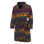 Native Tribal Indian Pattern Print Men's Bathrobe