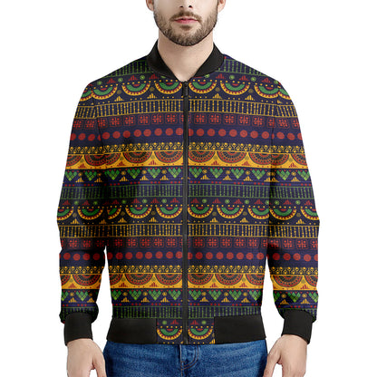 Native Tribal Indian Pattern Print Men's Bomber Jacket