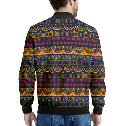 Native Tribal Indian Pattern Print Men's Bomber Jacket