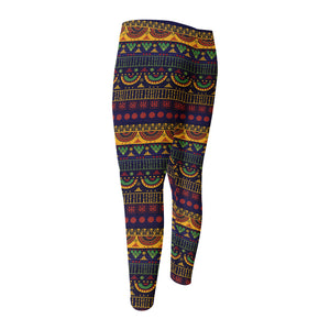 Native Tribal Indian Pattern Print Men's Compression Pants