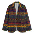 Native Tribal Indian Pattern Print Men's Cotton Blazer