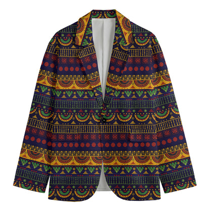 Native Tribal Indian Pattern Print Men's Cotton Blazer