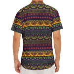 Native Tribal Indian Pattern Print Men's Deep V-Neck Shirt